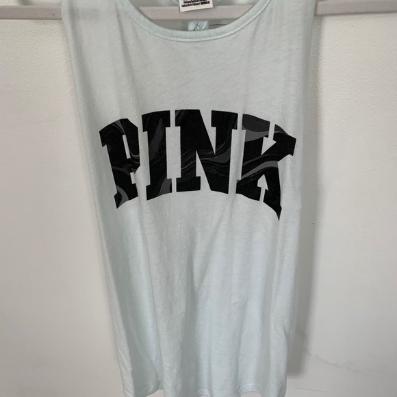 PINK Victoria's Secret Tops - VICTORIA SECRET PINK TANK TOP LOOSE TWIST BACK